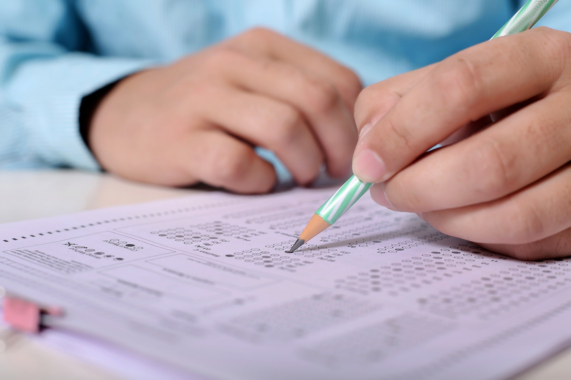 Filling out a test Filling out a test